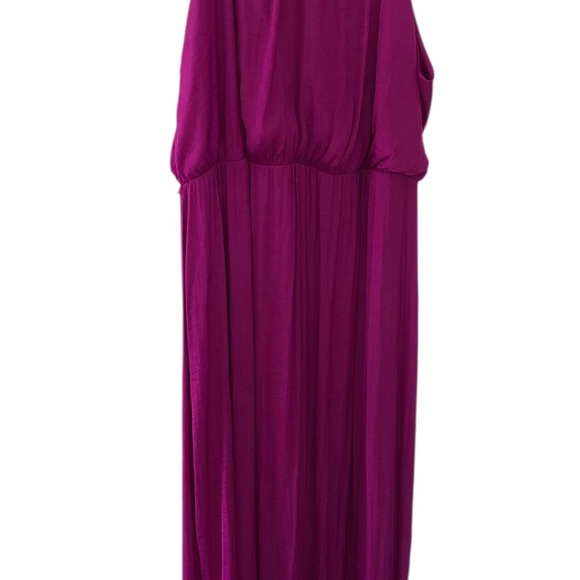 Jennifer Lopez Dresses & Skirts - Jennifer Lopez Magenta Maxi Dress Size 2X Regal Vibrant Grecian Vibe Flowing